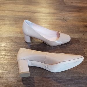 Kate Spade nude patent pumps